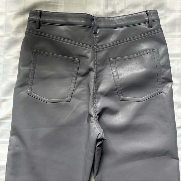 Wilfred Melina Grey Faux Leather Straight Leg Pants - Picture 15 of 16
